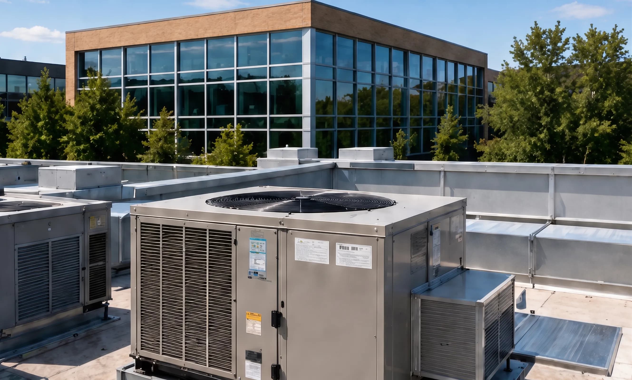 Mechanical room with air handling plant